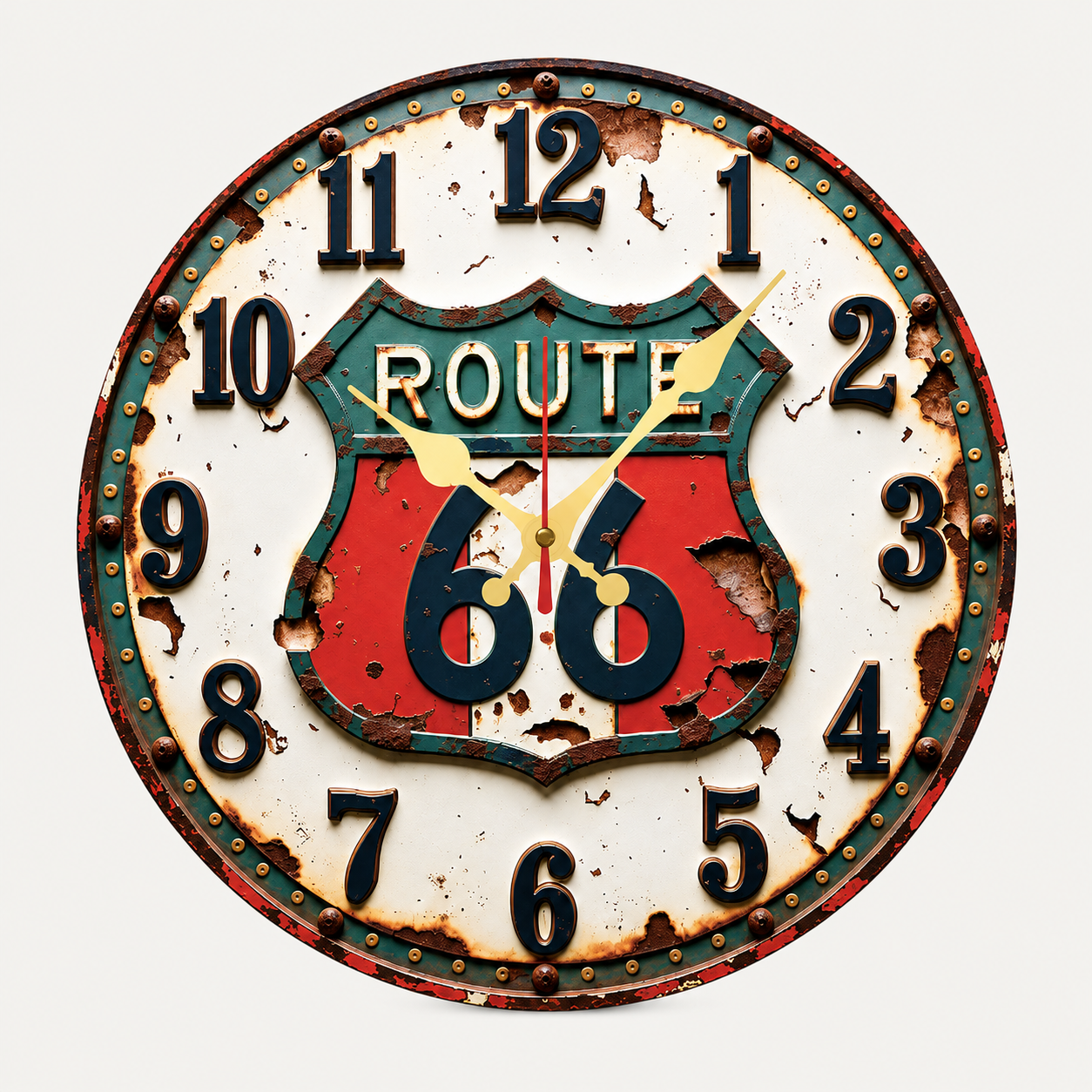 Horloge Murale Route Vintage