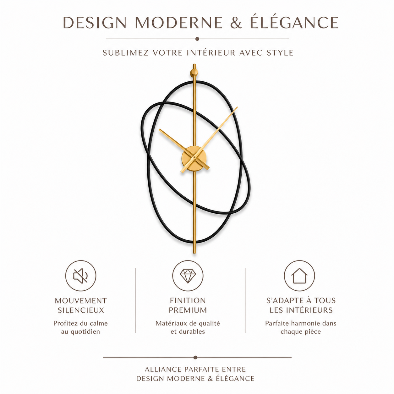 Horloge Murale Cercles Prestige