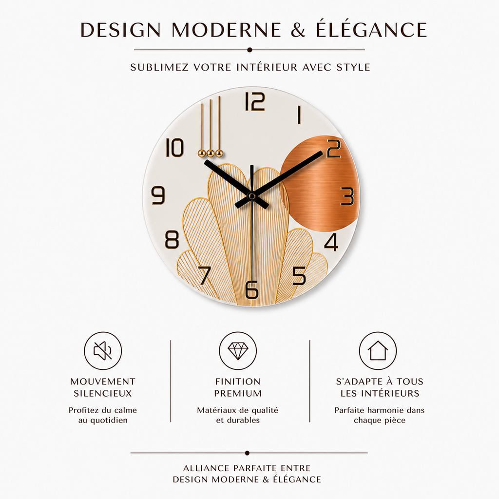 Horloge Murale Élégance Graphique