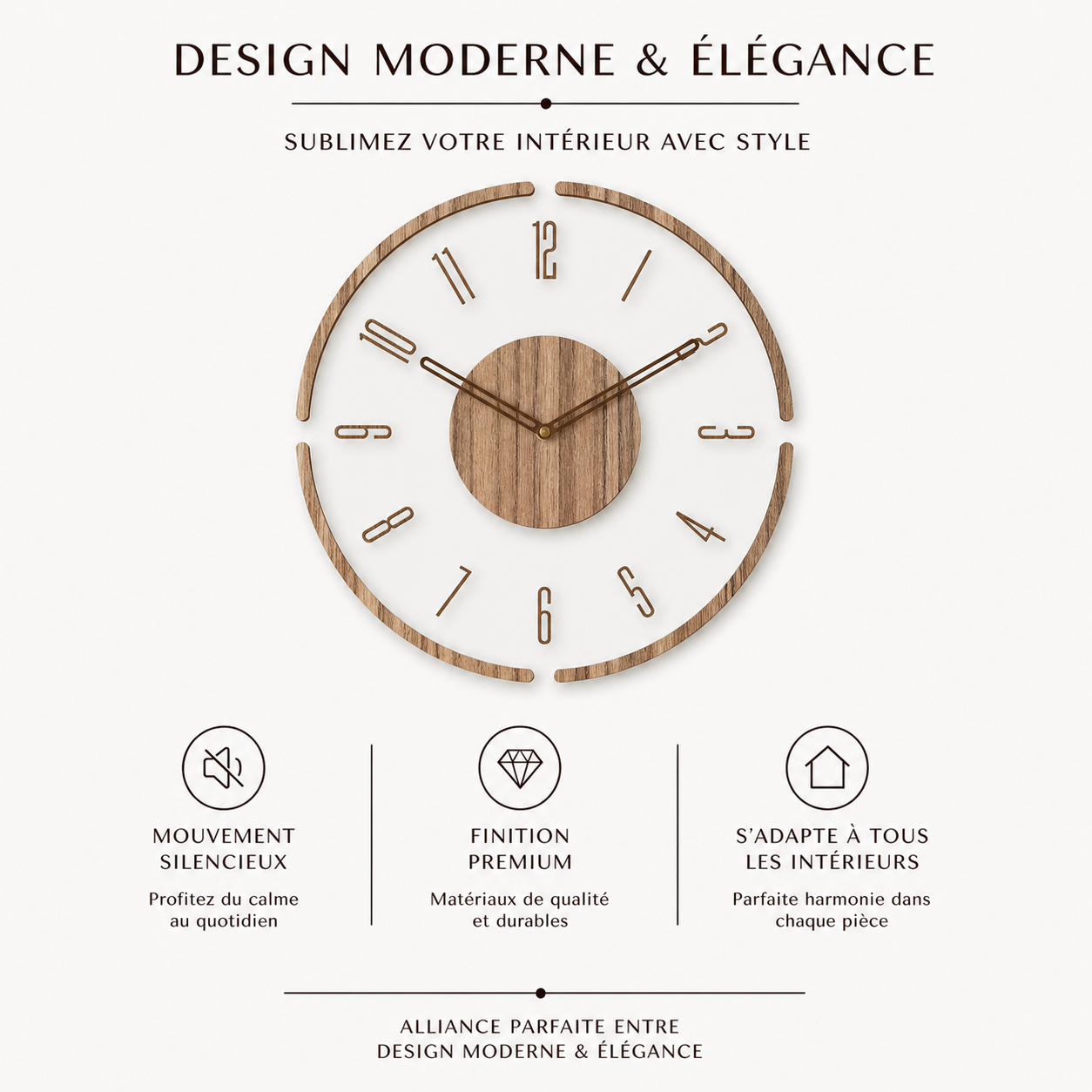 Horloge Murale Nordic Élégance
