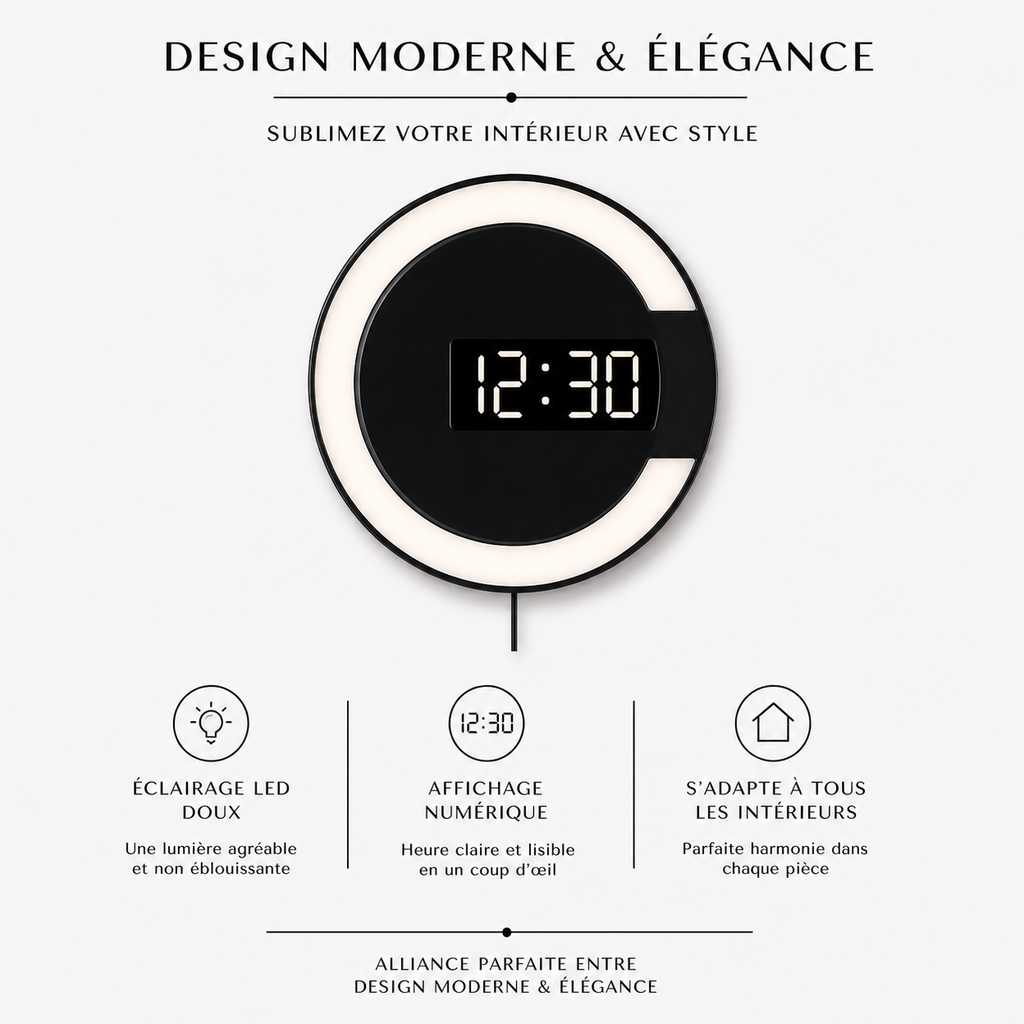 Horloge Murale LED Future