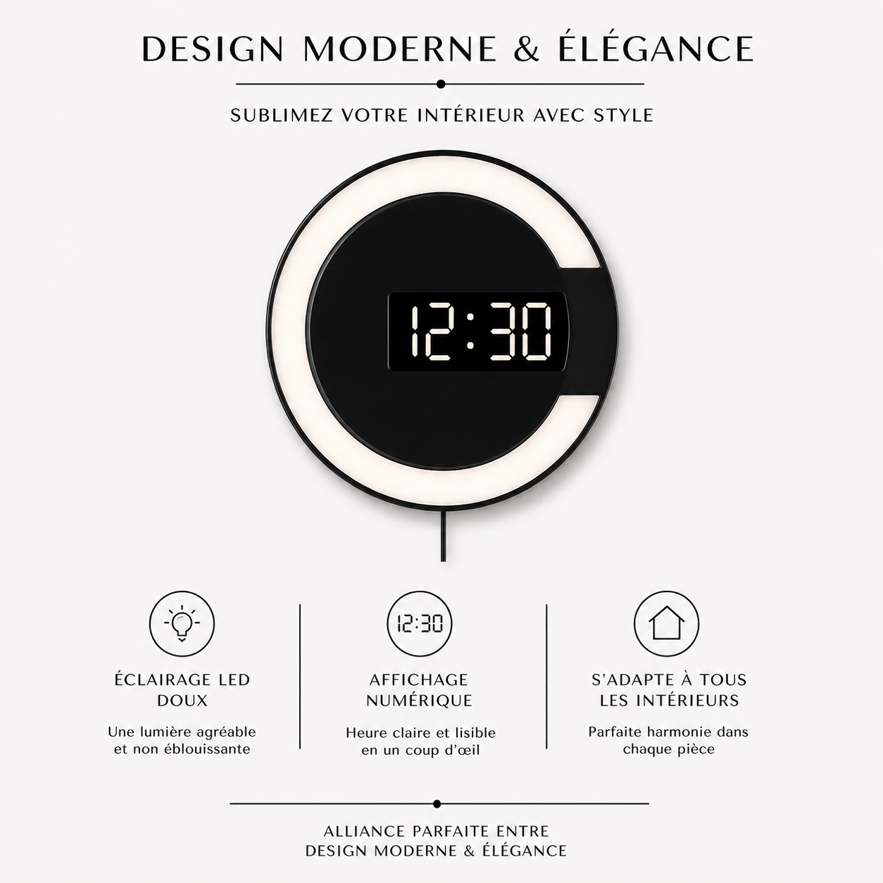 Horloge Murale LED Future
