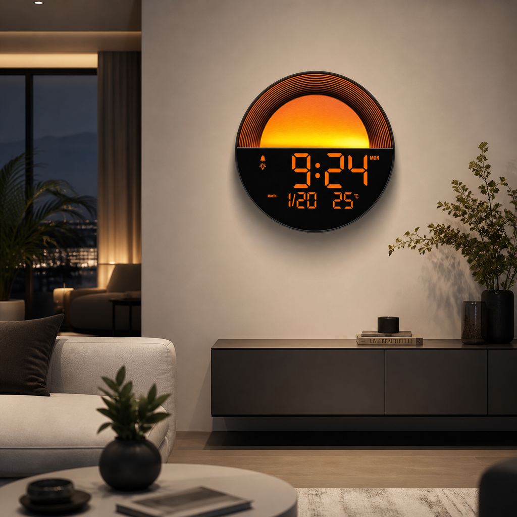 Horloge Murale Sunset LED