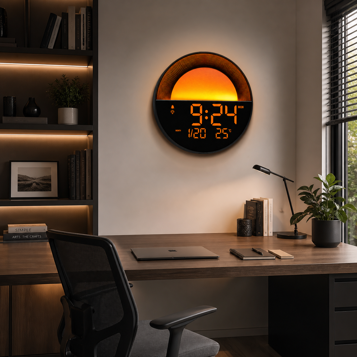 Horloge Murale Sunset LED