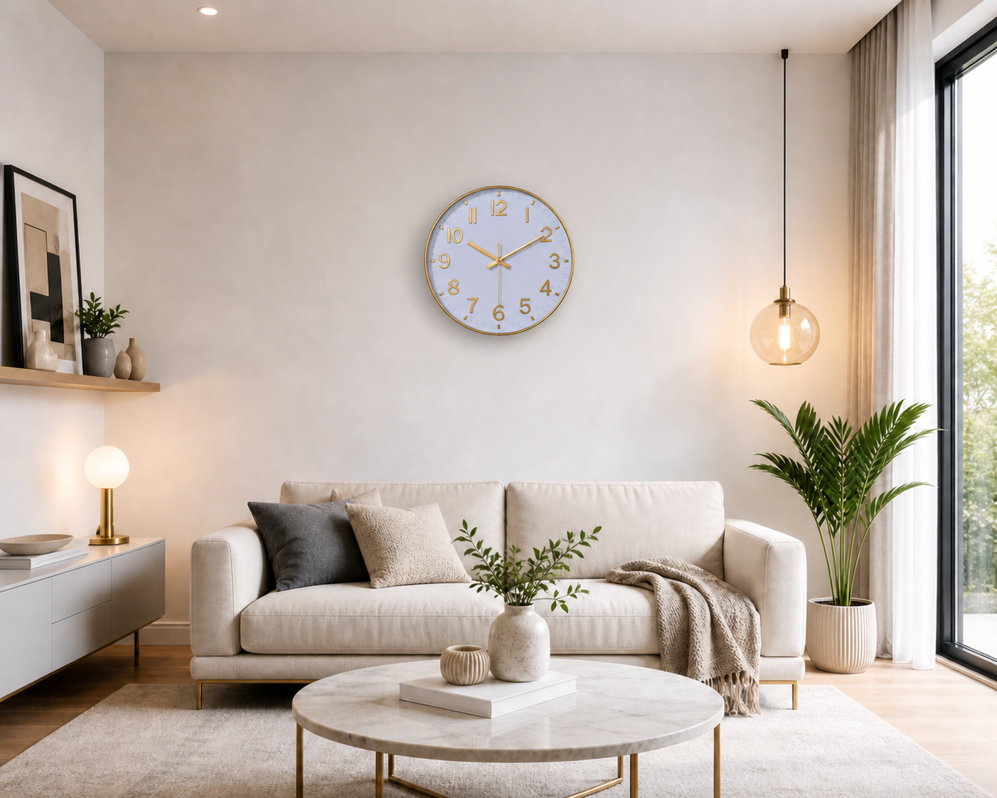 Horloge Murale Élégance Dorée