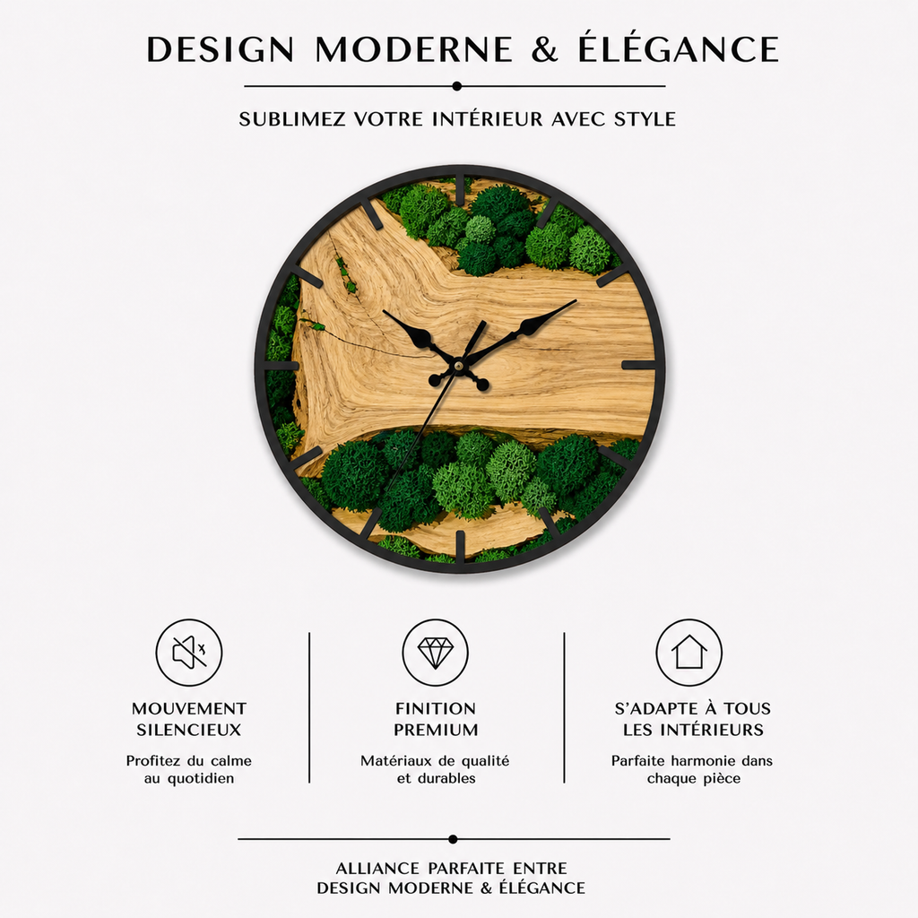 Horloge Murale Nature Évasion