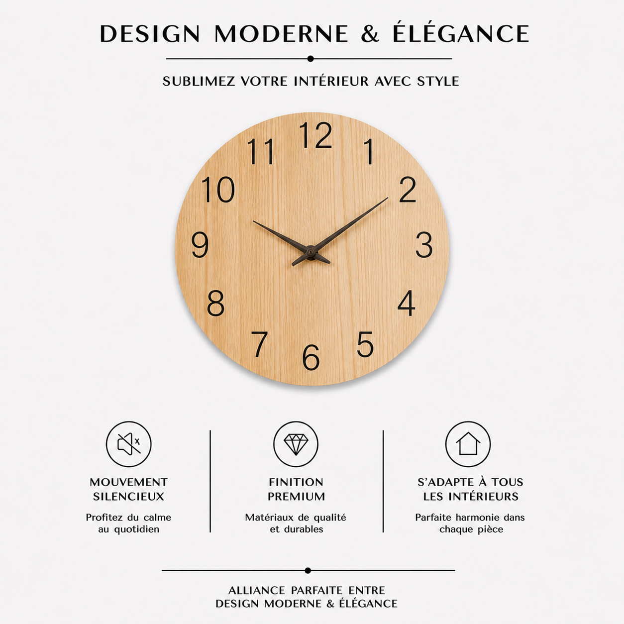 Horloge Murale Nordic Wood