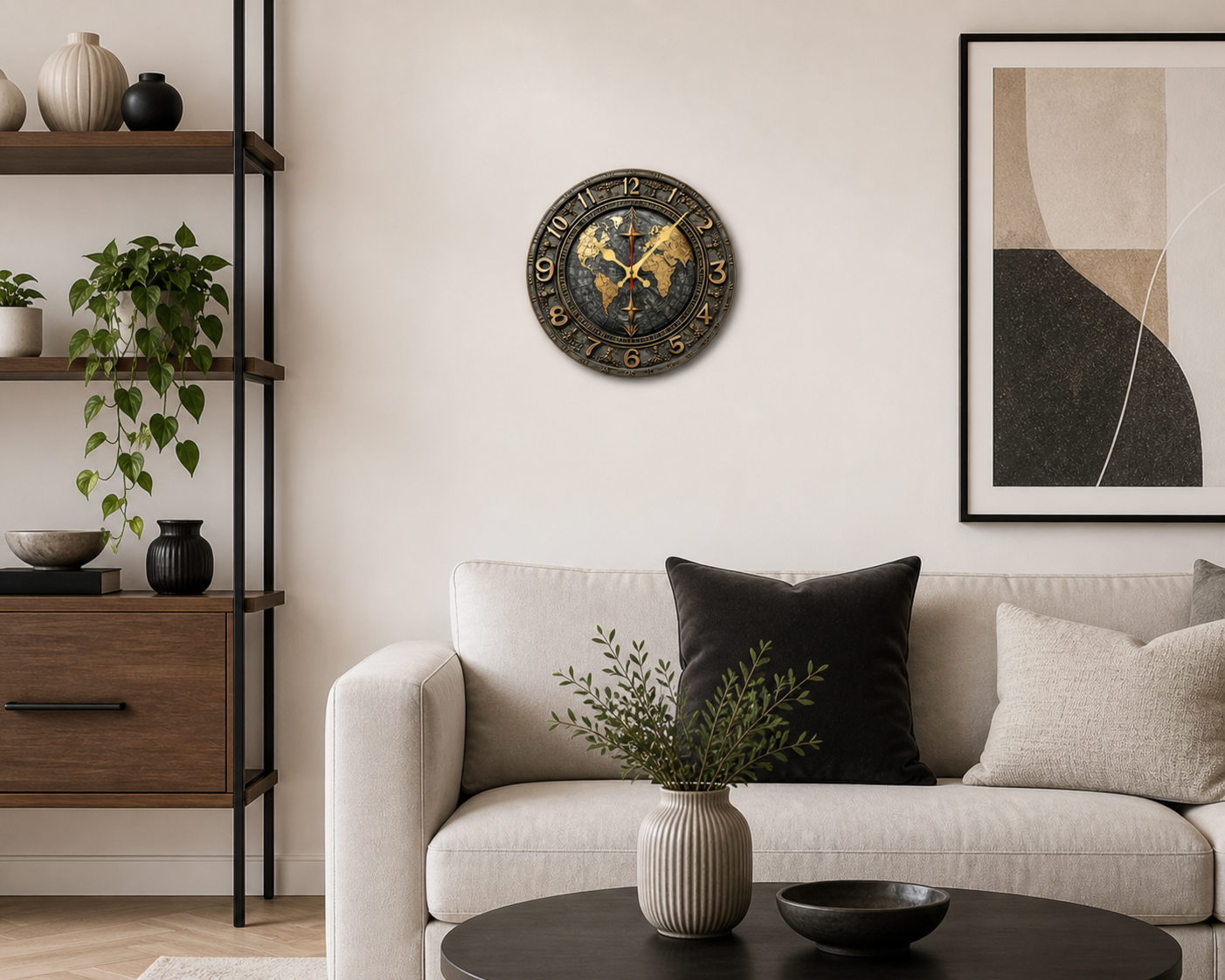 Horloge Murale Globe Héritage