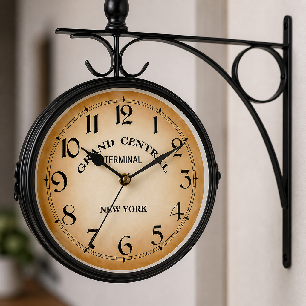 Horloge Murale Station Vintage