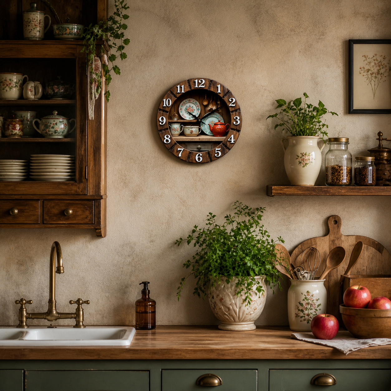 Horloge Murale Cuisine Vintage