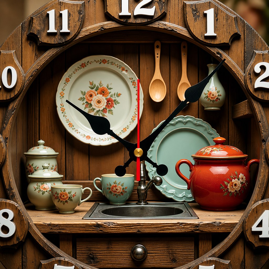 Horloge Murale Cuisine Vintage