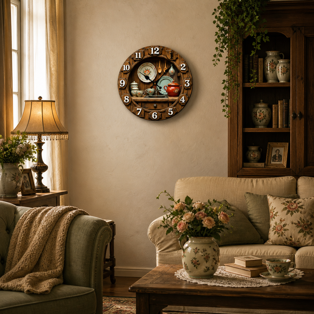 Horloge Murale Cuisine Vintage