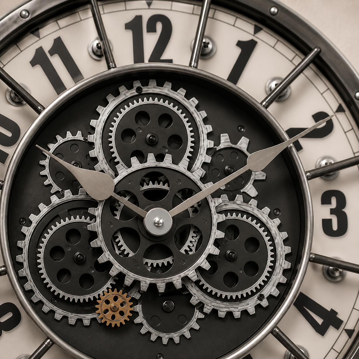 Horloge Murale Industrial Gear Prestige