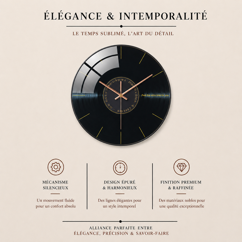 Horloge Murale Vinyl Prestige
