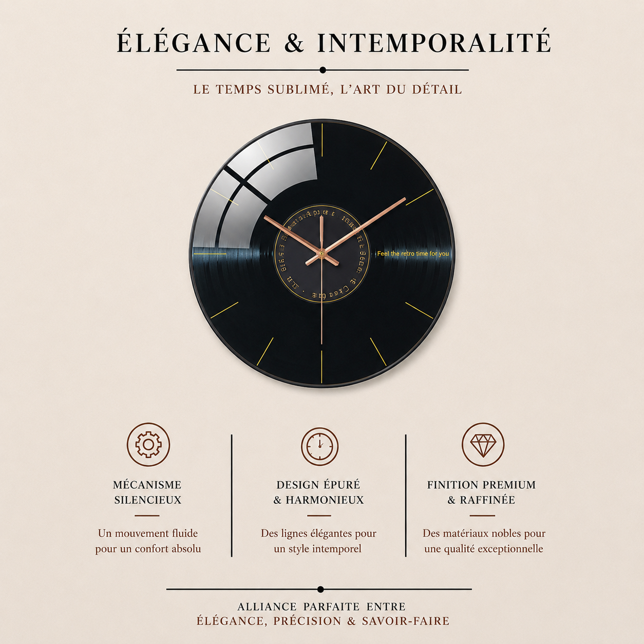 Horloge Murale Vinyl Prestige