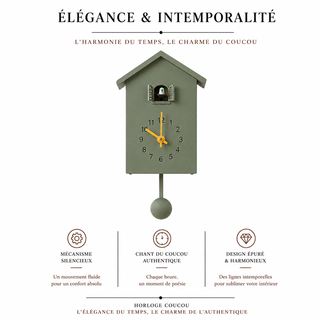 Horloge Coucou Nordic Pure