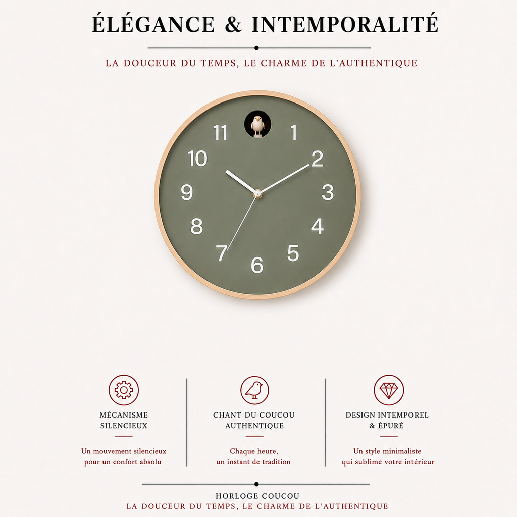 Horloge Coucou Nordic Élégance