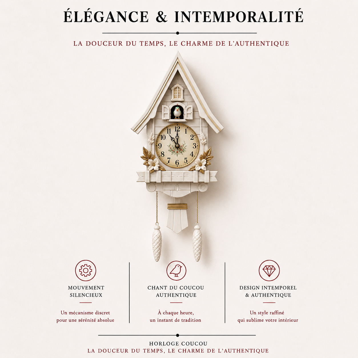 Horloge Coucou Nordic Chalet