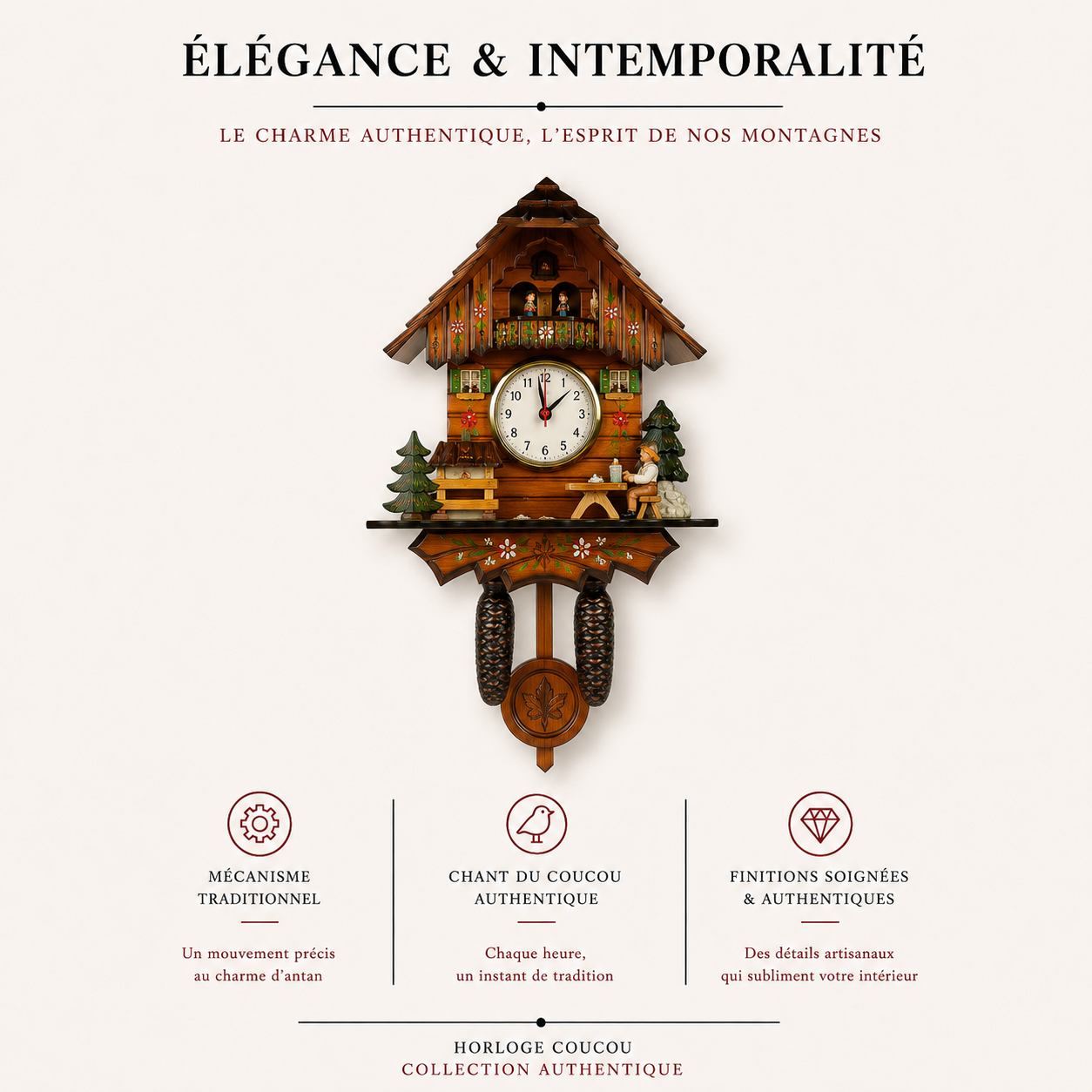 Horloge Coucou Chalet Quartz