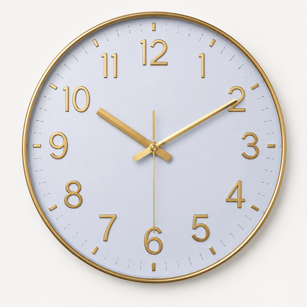 Horloge Murale Élégance Dorée
