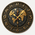 Horloge Murale Globe Héritage