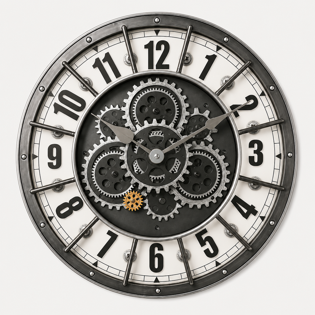 Horloge Murale Industrial Gear Prestige