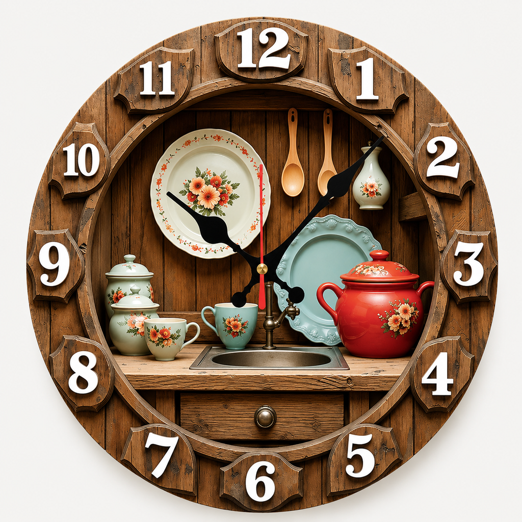 Horloge Murale Cuisine Vintage